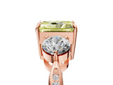 Rose gold Three-Stone Fancy Yellow Radiant Cut Diamond Channel Set Engagement Ring with Prong Setting_17