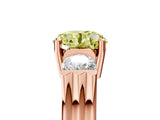 Rose gold Three-Stone Fancy Yellow Round Cut Cut Classic Band Prong Setting Ring_5