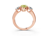 Rose gold Three-Stone Fancy Yellow Round Cut Cut Diamond Ring with Channel Set Band and Four-Prong Setting_27