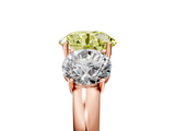 Rose gold Three-Stone Fancy Yellow Round  Cut Diamond Ring with Channel-Set Band and Four-Prong Setting_22