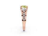 Rose gold Three-Stone Fancy Yellow Round  Cut Diamond Ring with Channel-Set Band and Four-Prong Setting_37
