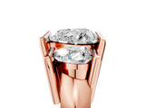 Rose gold Three Stone Heart Cut Cut Channel Set Diamond Ring_8