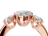 Rose gold Three-Stone Heart Cut Cut Diamond Ring with Channel Set Band and Four-Prong Setting_11