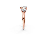 Rose gold Three-Stone Heart Cut Cut Diamond Ring with Channel Set Band and Four-Prong Setting_33