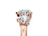 Rose gold Three-Stone Heart Cut Cut Diamond Ring with Channel Set Band and Four-Prong Setting_36