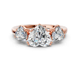 Rose gold Three-Stone Heart Cut Cut Diamond Ring with Channel Set Band and Four-Prong Setting_7