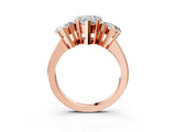 Rose gold Three-Stone Heart Cut Diamond Ring with Channel Set Band and Four-Prong Setting_21