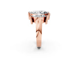 Rose gold Three Stone Marquise Cut Cut Channel Set Diamond Ring_5