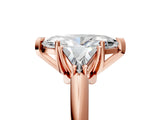 Rose gold Three-Stone Marquise Cut Cut Diamond Ring with Trillion Side Stones and Four-Prong Setting_8