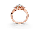 Rose gold Three-Stone Marquise Cut Cut Diamond Split Shank Prong Set Ring_6