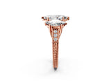 Rose gold Three-Stone Marquise Cut Cut Milgrain Pavé Engagement Ring_21