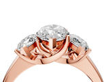 Rose gold Three-Stone Marquise Cut Cut Solitaire Ring with Classic Prong Setting_7