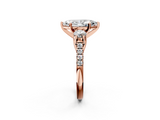 Rose gold Three-Stone Marquise Cut Diamond Pavé Band with Four-Prong Setting_39