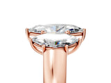 Rose gold Three-Stone Marquise Cut Diamond Ring with Prong Setting and Classic Band_8
