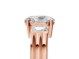 Rose gold Three-Stone Oval Cut Cut Classic Band Prong Setting Ring_12
