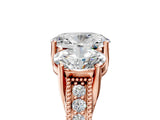 Rose gold Three-Stone Oval Cut Cut Milgrain Pavé Engagement Ring_24