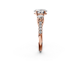 Rose gold Three-Stone Oval Cut Diamond Pavé Band with Four-Prong Setting_38