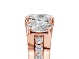 Rose gold Three-Stone Oval Cut Diamond Ring with Channel-Set Band and Four-Prong Setting_57