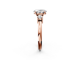 Rose gold Three-Stone Oval Cut Diamond Solitaire with Prong Setting and Classic Band_52