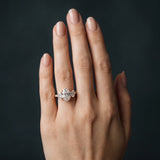 Rose gold Three-Stone Oval Diamond Engagement Ring with Prong Setting on a Classic Band_3