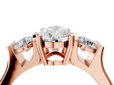 Rose gold Three-Stone Pear Cut Cut Classic Band Prong Setting Ring_11