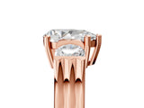 Rose gold Three-Stone Pear Cut Cut Classic Band Prong Setting Ring_12