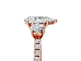 Rose gold Three-Stone Pear Cut Cut Diamond Pavé Band with Prong Setting_18