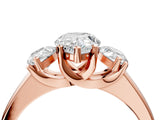 Rose gold Three-Stone Pear Cut Cut Solitaire Ring with Classic Prong Setting_7