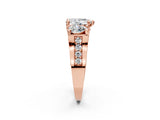 Rose gold Three-Stone Pear Cut Diamond Ring with Channel-Set Band and Four-Prong Setting_53