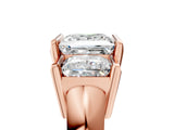 Rose gold Three Stone Princess Cut Channel Set Diamond Ring_11