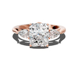 Rose gold Three-Stone Radiant Cut Brilliant Diamond Solitaire Ring with Tapered Band and Four-Prong Setting_27