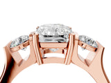 Rose gold Three-Stone Radiant Cut Cut Classic Band Prong Setting Ring_11