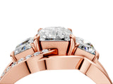Rose gold Three-Stone Radiant Cut Cut Diamond Split Shank Prong Set Ring_19