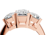 Rose gold Three-Stone Radiant Cut Diamond Ring with Channel Set Band and Four-Prong Setting_22