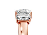 Rose gold Three-Stone Radiant Cut Diamond Ring with Channel Set Band and Four-Prong Setting_8