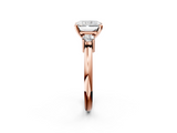 Rose gold Three-Stone Radiant Cut Diamond Solitaire with Prong Setting and Classic Band_64