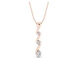 Rose gold Three-Stone Round Brilliant Prong Set Pendant_7