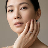 Rose gold Three-Stone Round Brilliant Split Shank Prong Set Ring_13