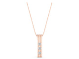 Rose gold Three-Stone Round Channel Set Pendant_17