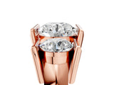 Rose gold Three Stone Round Cut Cut Channel Set Diamond Ring_8