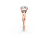 Rose gold Three-Stone Round Cut Cut Diamond Ring with Channel Set Band and Four-Prong Setting_33