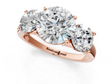 Rose gold Three-Stone Round Cut Cut Solitaire Ring with Classic Prong Setting_4