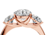 Rose gold Three-Stone Round Cut Cut Solitaire Ring with Classic Prong Setting_7