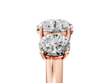 Rose gold Three-Stone Round Cut Cut Solitaire Ring with Classic Prong Setting_8