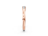 Rose gold Three-Stone Round Cut Diamond Channel Set Band with Prong Setting_6