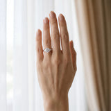 Rose gold Three-Stone Round Cut Diamond Twist Band with Prong Setting_13