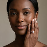 Rose gold Three-Stone Round Cut Diamond Twist Band with Prong Setting_14