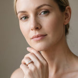 Rose gold Three-Stone Round Cut Solitaire Ring with Classic Band and Prong Setting_13