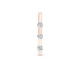 Rose gold Three-Stone Round Diamond Bar Pendant with Channel Setting_6