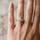 Rose gold Three-Stone Round Diamond Channel Set Engagement Ring with Prong Setting_15